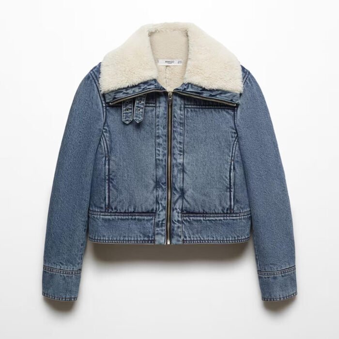 Shearling denim jacket